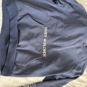 dandy world wide baby blue words of affirmation hoodie size medium